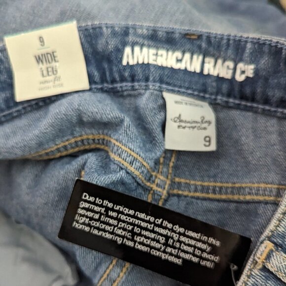 AMERICAN Rag High Rise Wide Leg Distressed Jeans 9 - Picture 4 of 6